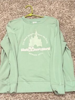 Disney Mint Green Walt Disney World Castle Sweatshirt